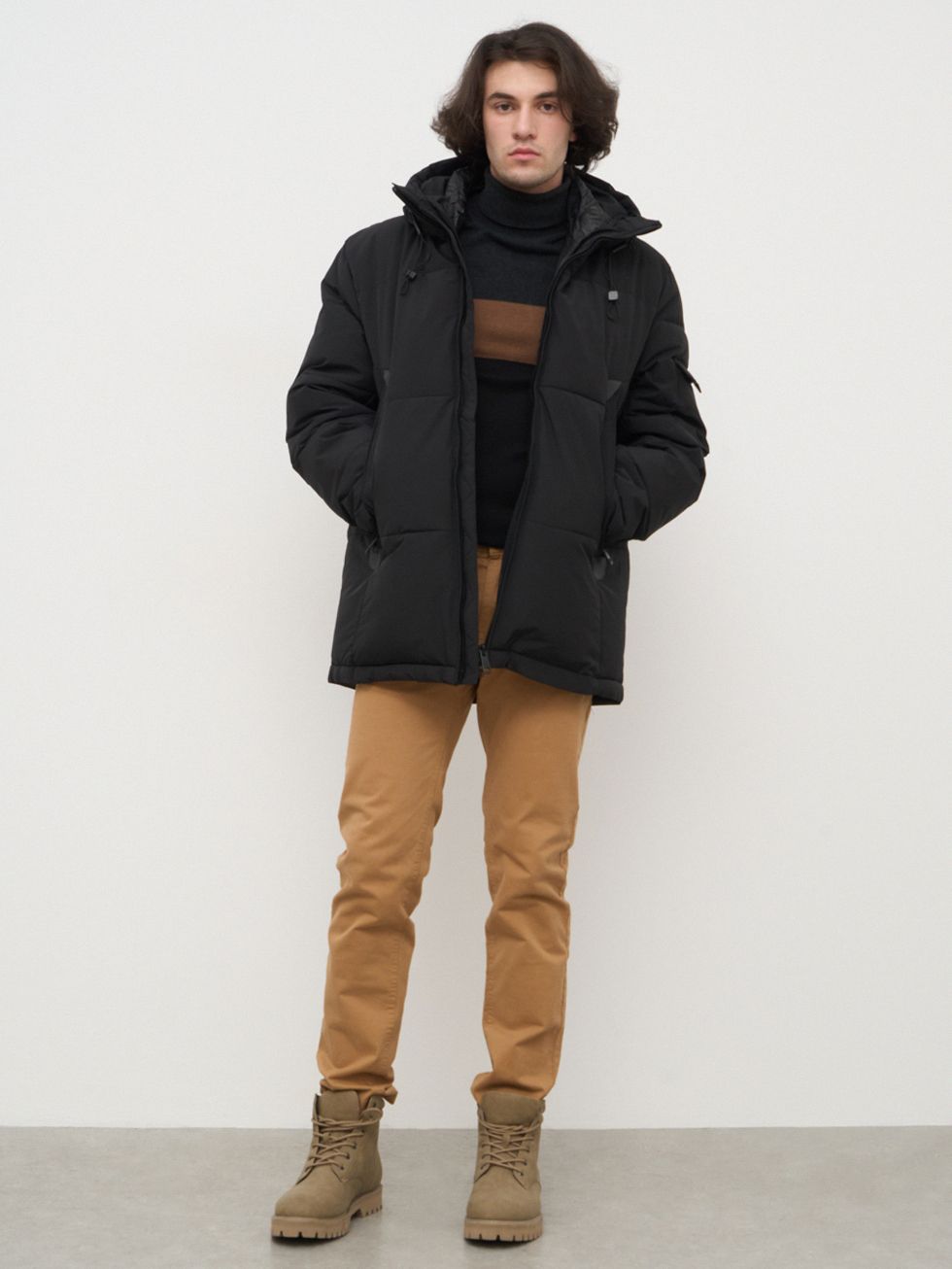 ПУХОВИК МУЖСКОЙ, ЧЕРНЫЙ