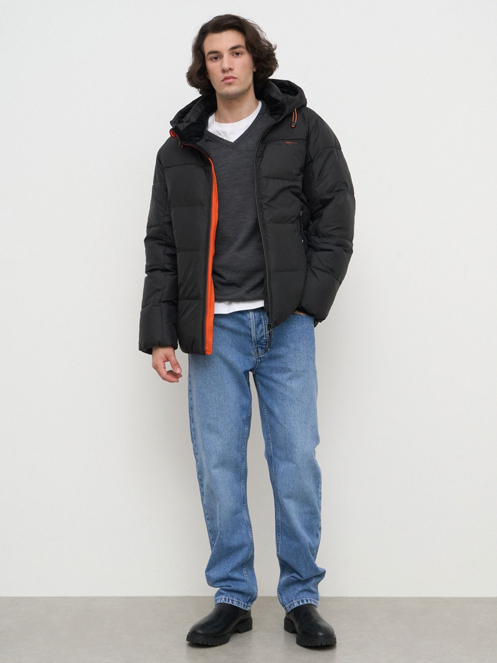 ПУХОВИК МУЖСКОЙ, ЧЕРНЫЙ