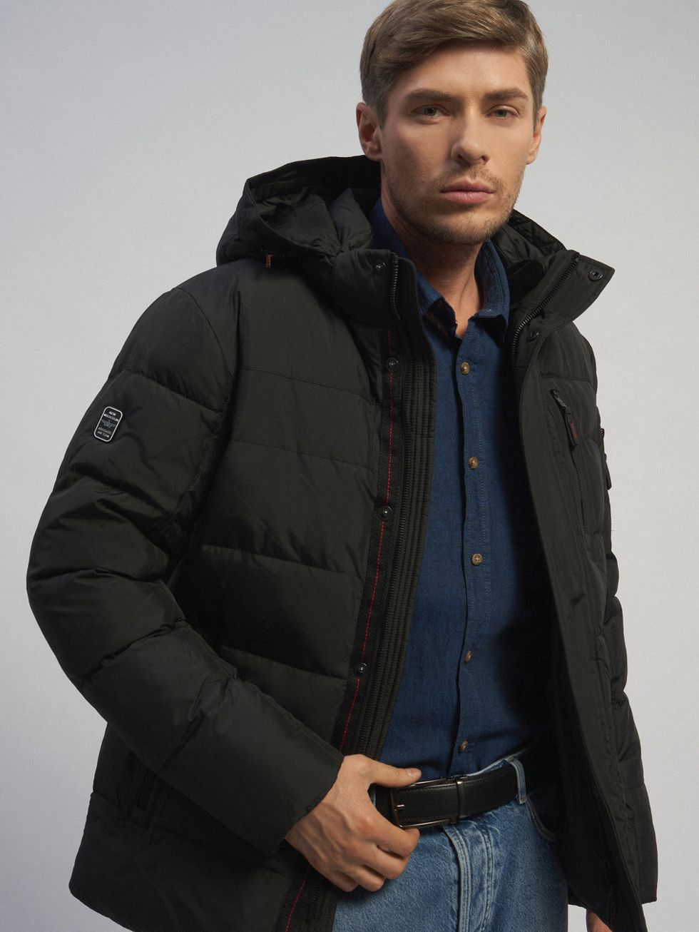 ПУХОВИК МУЖСКОЙ, ЧЕРНЫЙ