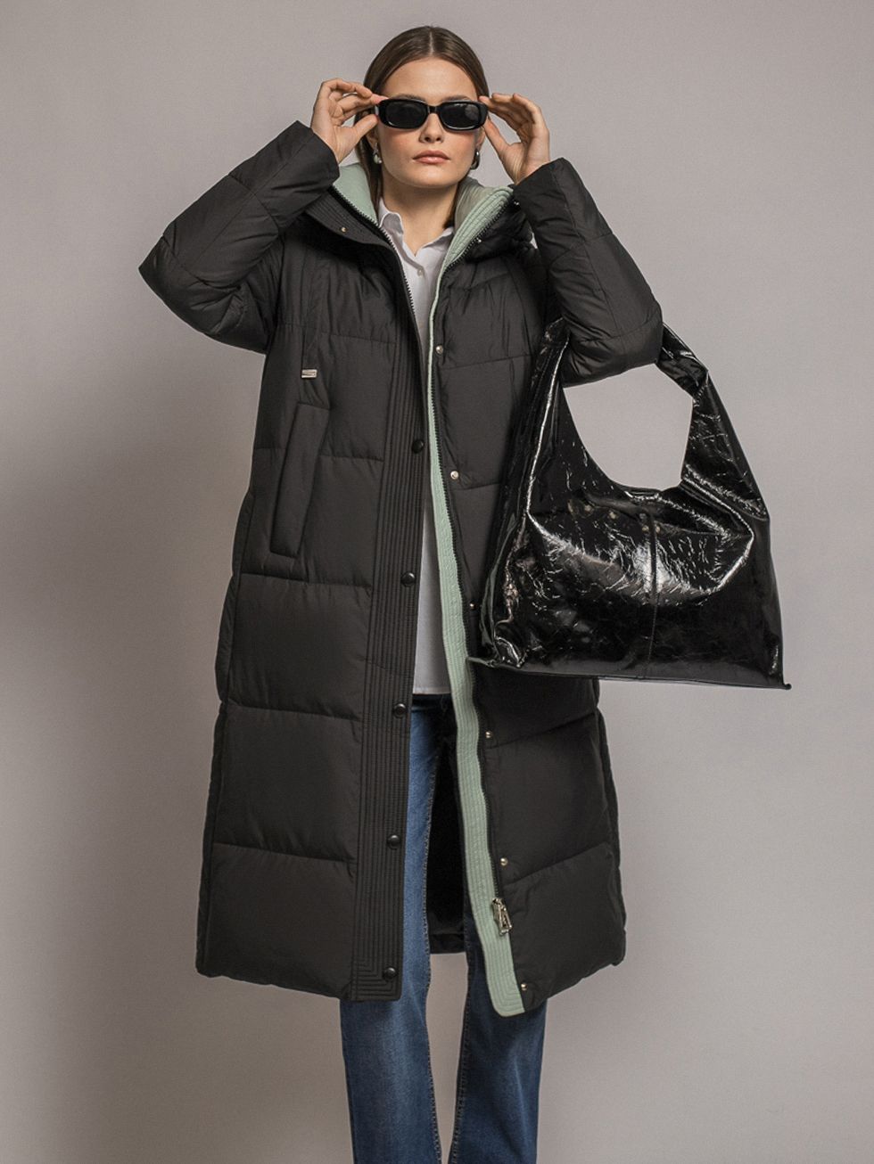 ПУХОВИК ЖЕНСКИЙ, ЧЕРНЫЙ