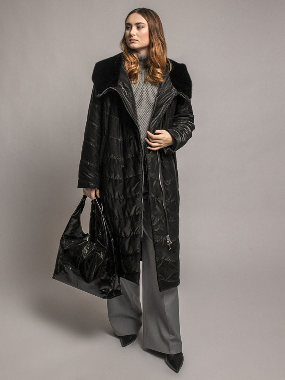 ПУХОВИК ЖЕНСКИЙ, ЧЕРНЫЙ