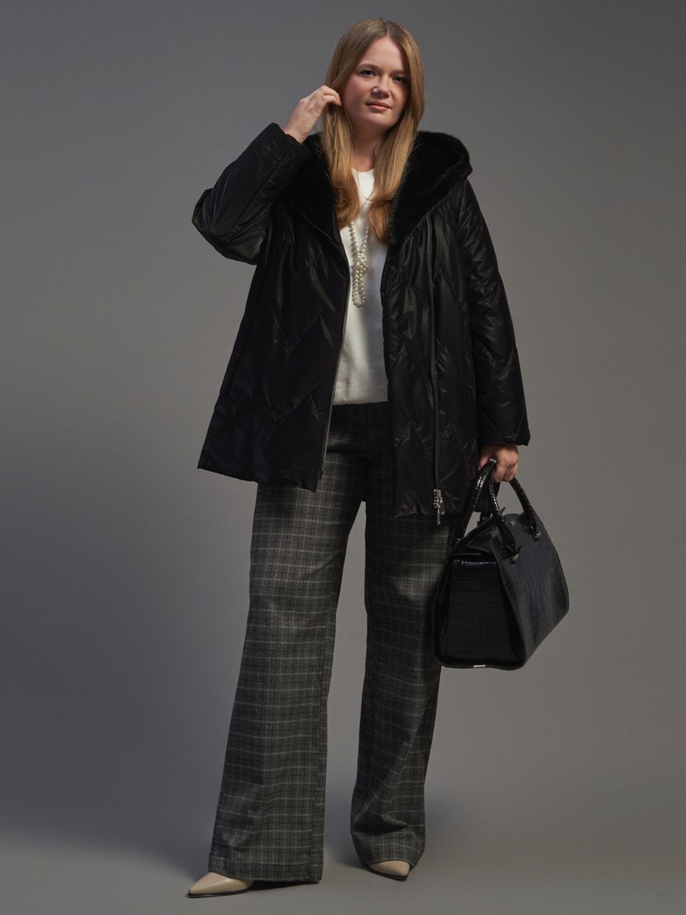 ПУХОВИК ЖЕНСКИЙ, ЧЕРНЫЙ