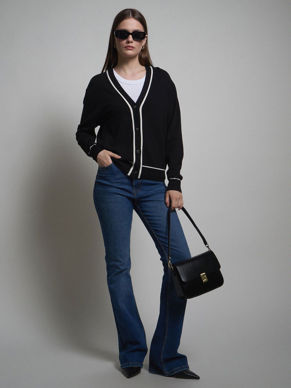 КАРДИГАН ЖЕНСКИЙ, ЧЕРНЫЙ