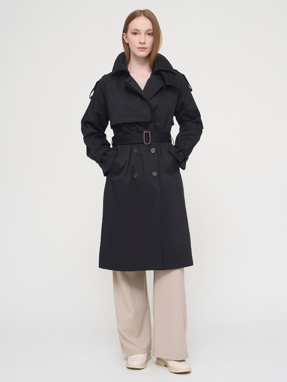 ТРЕНЧ ЖЕНСКИЙ, ЧЕРНЫЙ