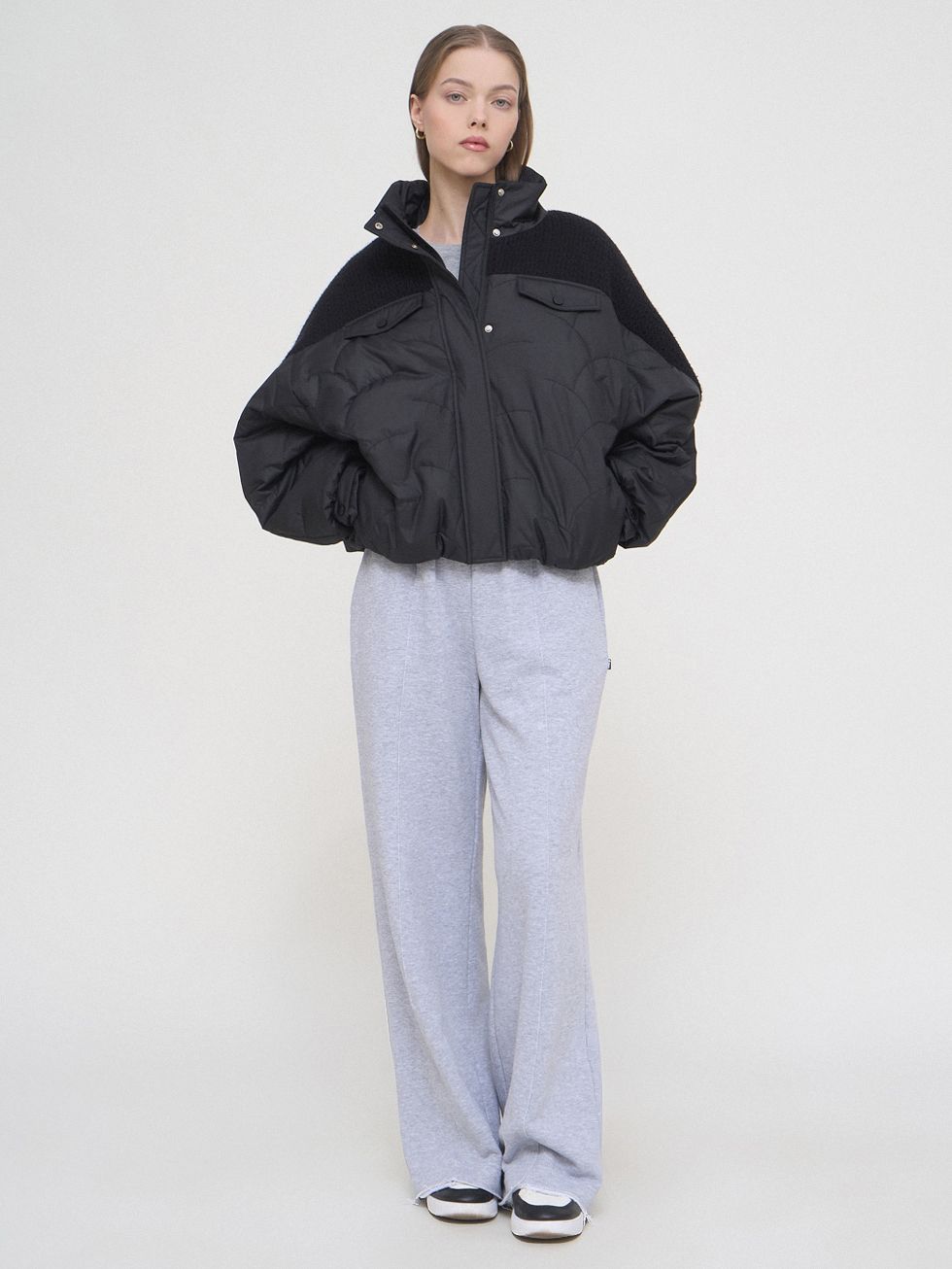 ТЕКСТИЛЬНАЯ КУРТКА ЖЕНСКАЯ, ЧЕРНАЯ