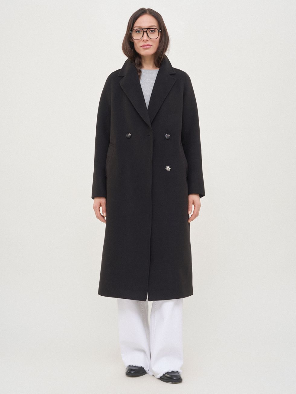 ТЕКСТИЛЬНОЕ ПАЛЬТО ЖЕНСКОЕ, ЧЕРНОЕ