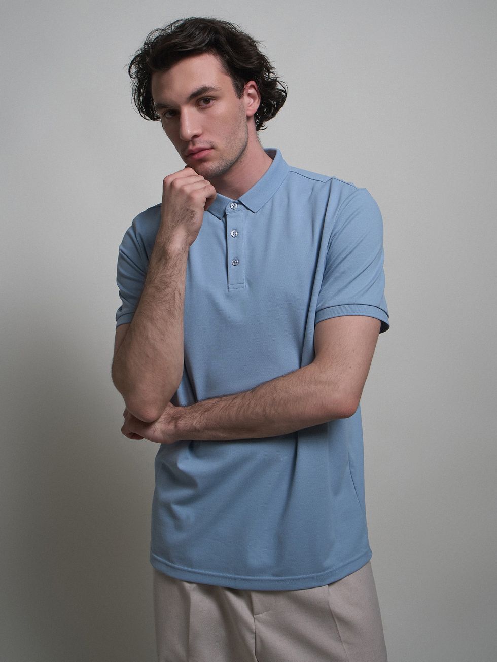 ФУТБОЛКА МУЖСКАЯ, ГОЛУБАЯ