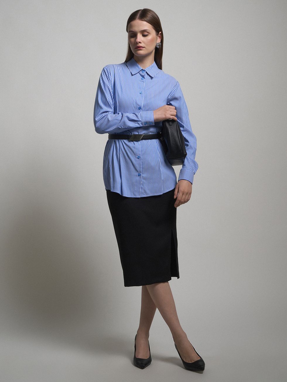 БЛУЗА ЖЕНСКАЯ, ГОЛУБАЯ