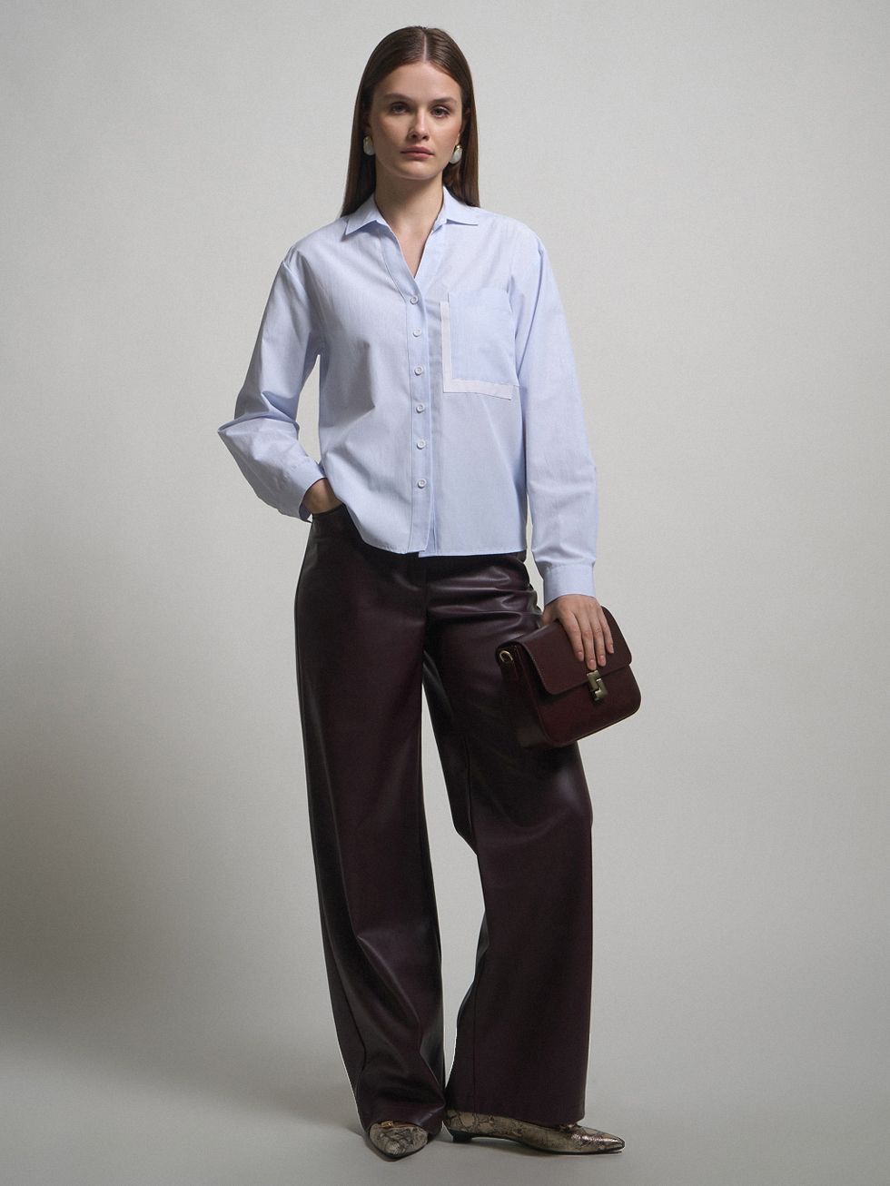 БЛУЗА ЖЕНСКАЯ, ГОЛУБАЯ