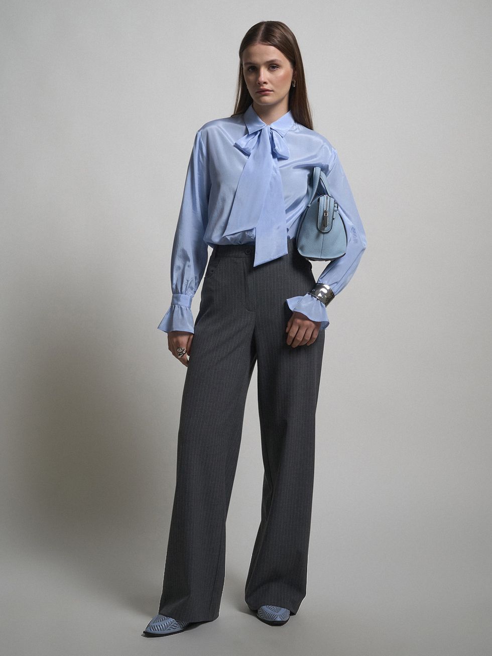 БЛУЗА ЖЕНСКАЯ, ГОЛУБАЯ