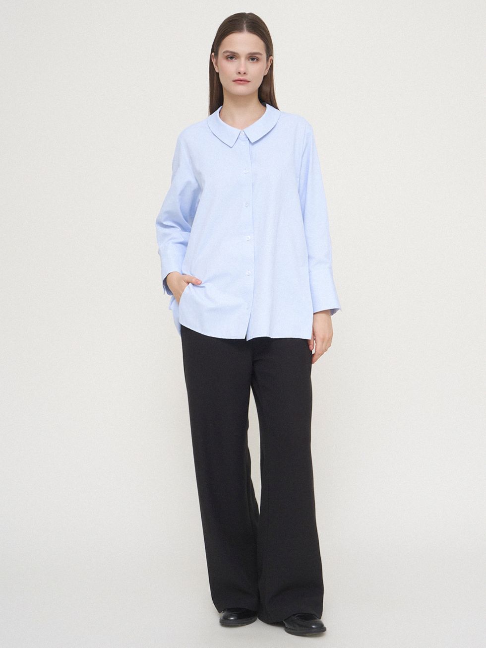 БЛУЗА ЖЕНСКАЯ, ГОЛУБАЯ