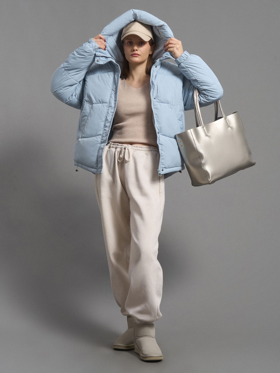 ПУХОВИК ЖЕНСКИЙ, ГОЛУБОЙ