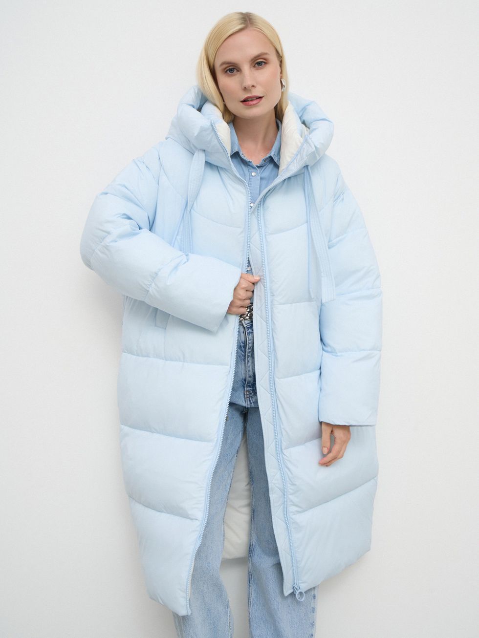 ПУХОВИК ЖЕНСКИЙ, ГОЛУБОЙ