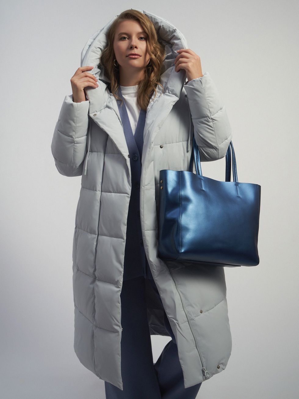 ПУХОВИК ЖЕНСКИЙ, ГОЛУБОЙ
