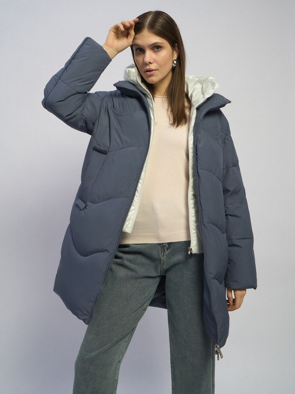 ПУХОВИК ЖЕНСКИЙ, СИНИЙ