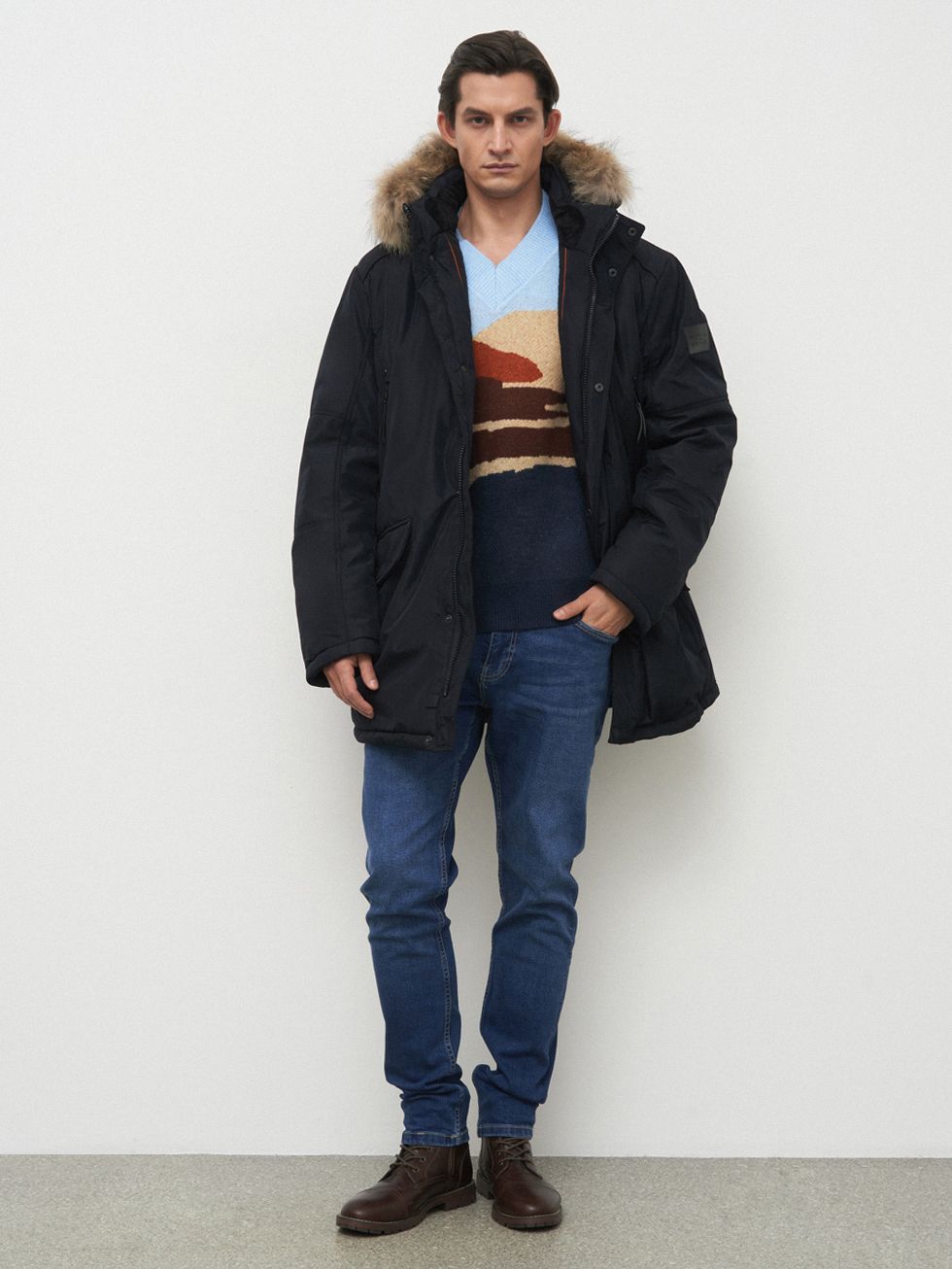 ПАРКА МУЖСКАЯ, ТЕМНО-СИНЯЯ