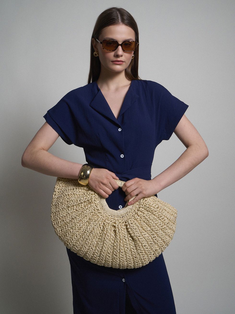 ПЛАТЬЕ ЖЕНСКОЕ, ТЕМНО-СИНЕЕ