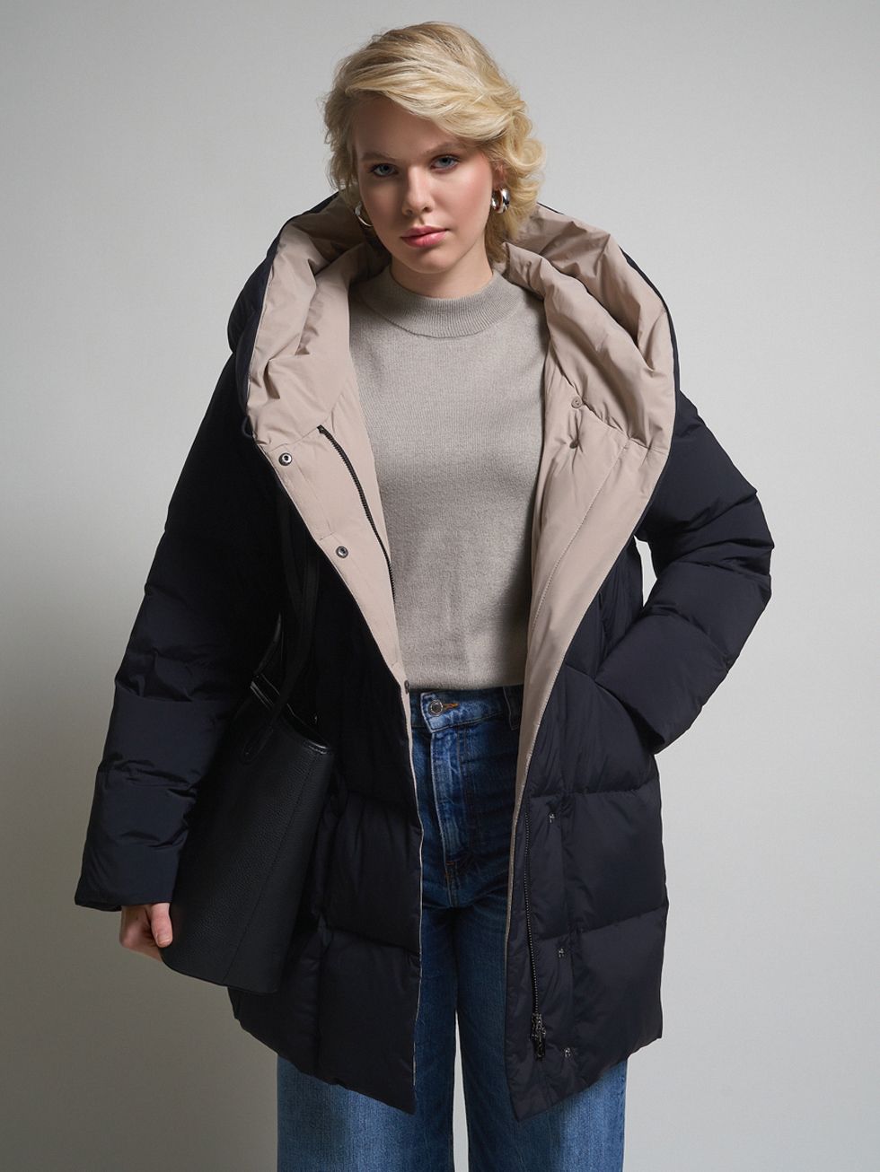 ПУХОВИК ЖЕНСКИЙ, ТЕМНО-СИНИЙ