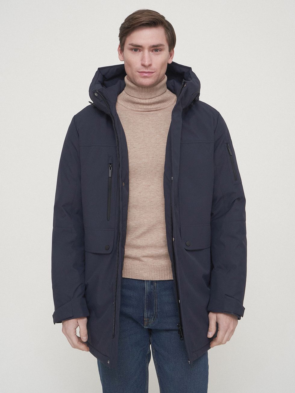 ПАРКА МУЖСКАЯ, ТЕМНО-СИНЯЯ
