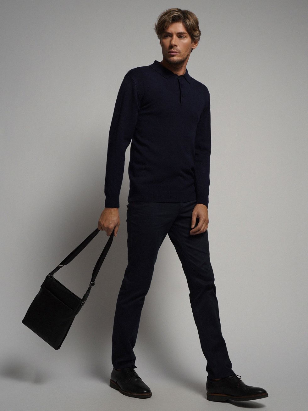 ДЖЕМПЕР МУЖСКОЙ, ТЕМНО-СИНИЙ