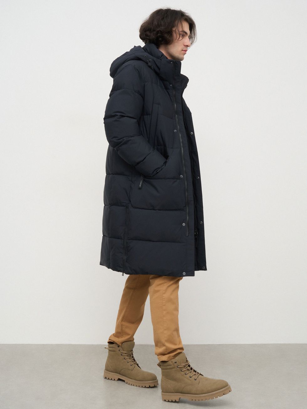 ПУХОВИК МУЖСКОЙ, ТЕМНО-СИНИЙ