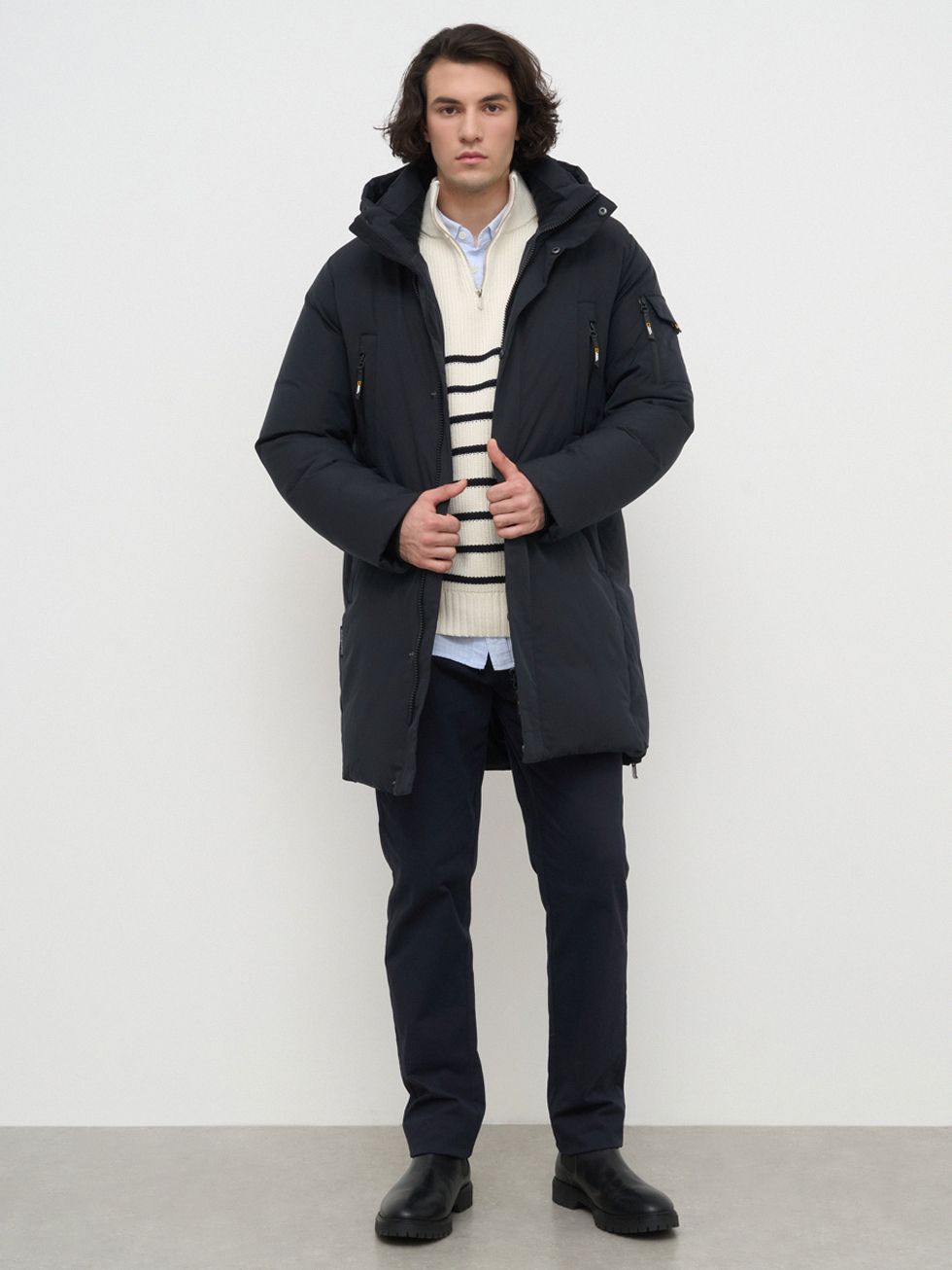 ПАРКА МУЖСКАЯ, ТЕМНО-СИНЯЯ