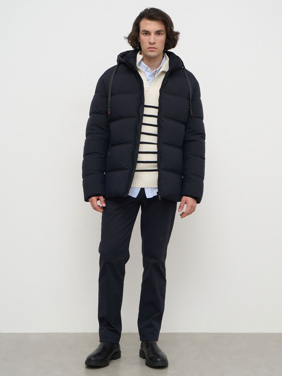 ПУХОВИК МУЖСКОЙ, ТЕМНО-СИНИЙ