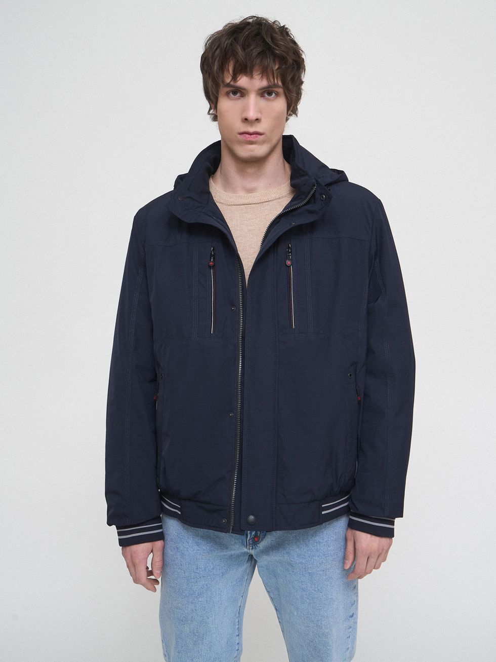 ВЕТРОВКА МУЖСКАЯ, ТЕМНО-СИНЯЯ