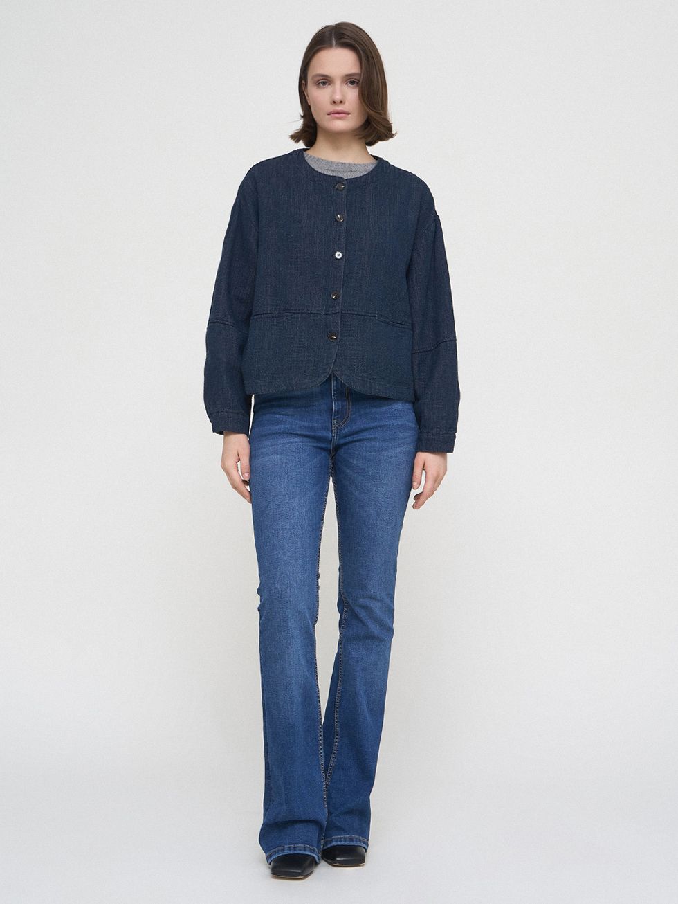 ТЕКСТИЛЬНАЯ КУРТКА ЖЕНСКАЯ, ТЕМНО-СИНЯЯ