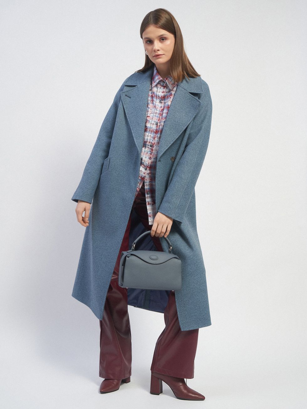 ТЕКСТИЛЬНОЕ ПАЛЬТО ЖЕНСКОЕ, БИРЮЗОВОЕ