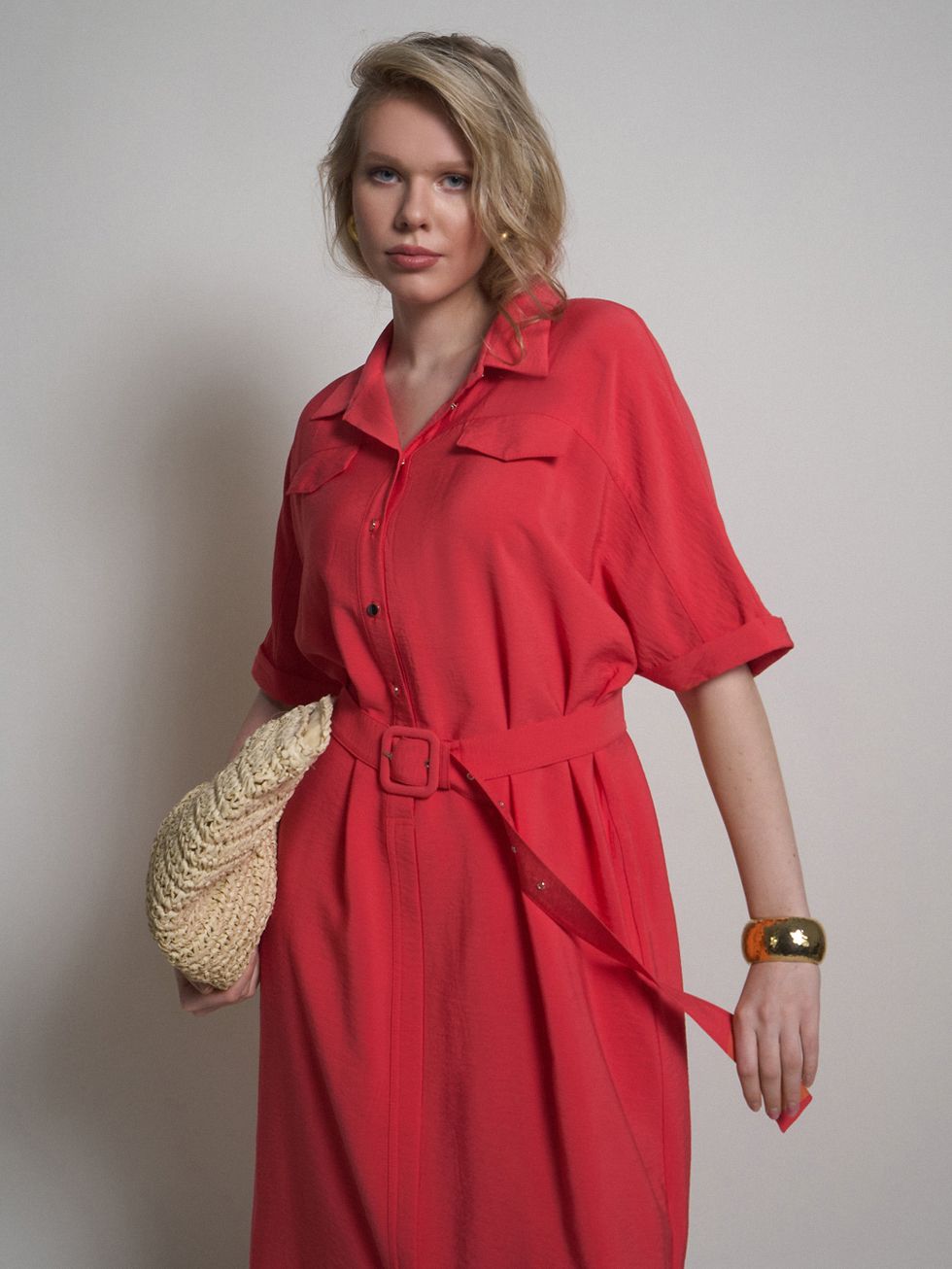 ПЛАТЬЕ ЖЕНСКОЕ, КОРАЛЛОВОЕ