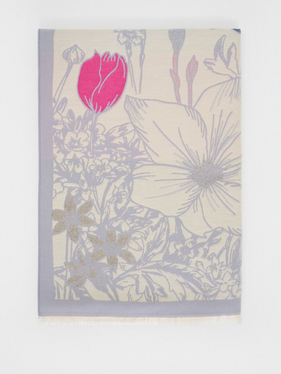 ШАРФ ЖЕНСКИЙ, СВЕТЛО-СЕРЫЙ