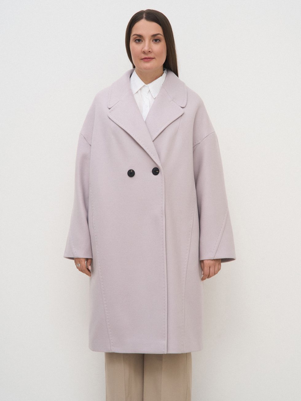 ТЕКСТИЛЬНОЕ ПАЛЬТО ЖЕНСКОЕ, СВЕТЛО-СЕРОЕ