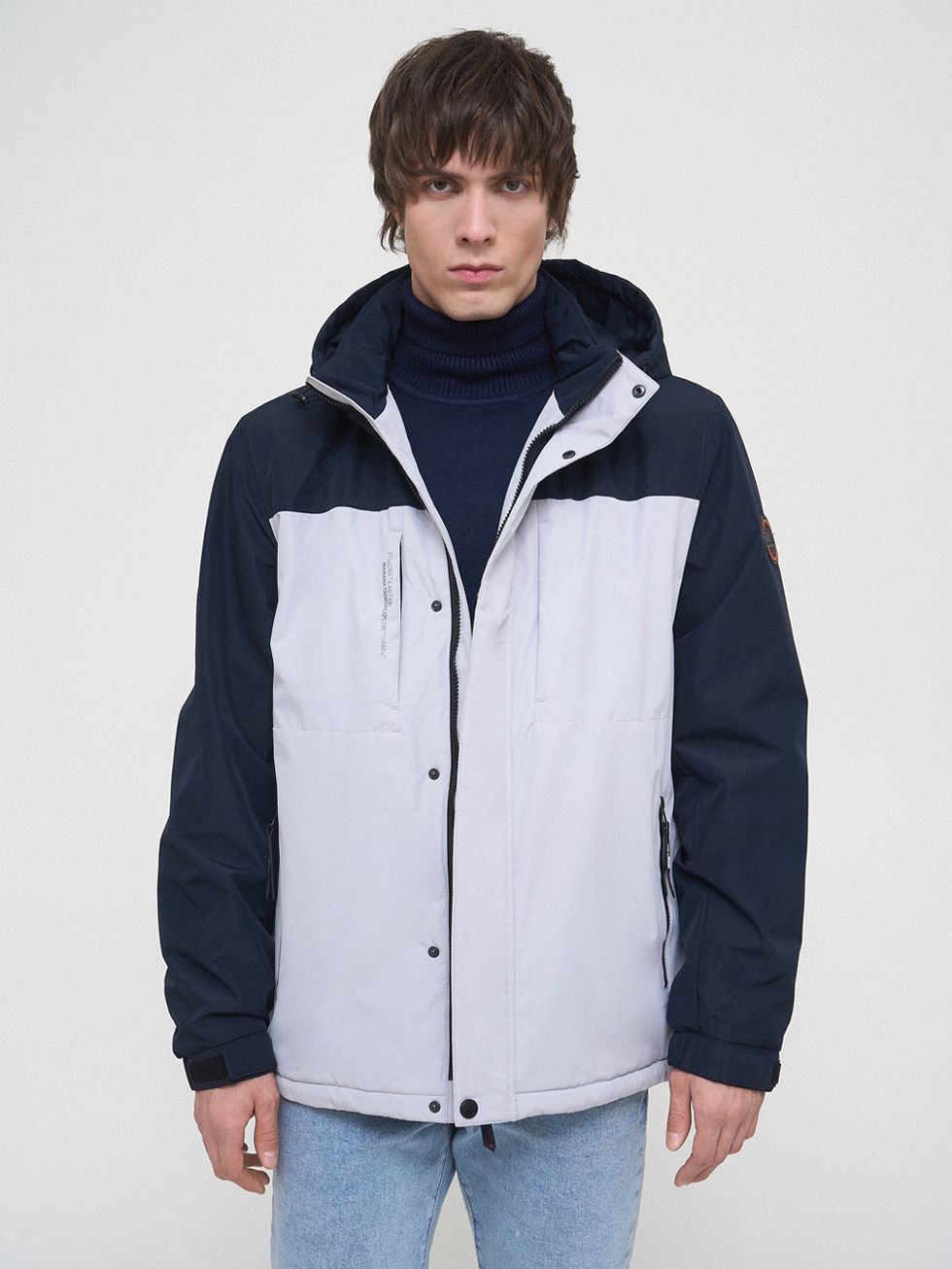 ВЕТРОВКА МУЖСКАЯ, СВЕТЛО-СЕРАЯ