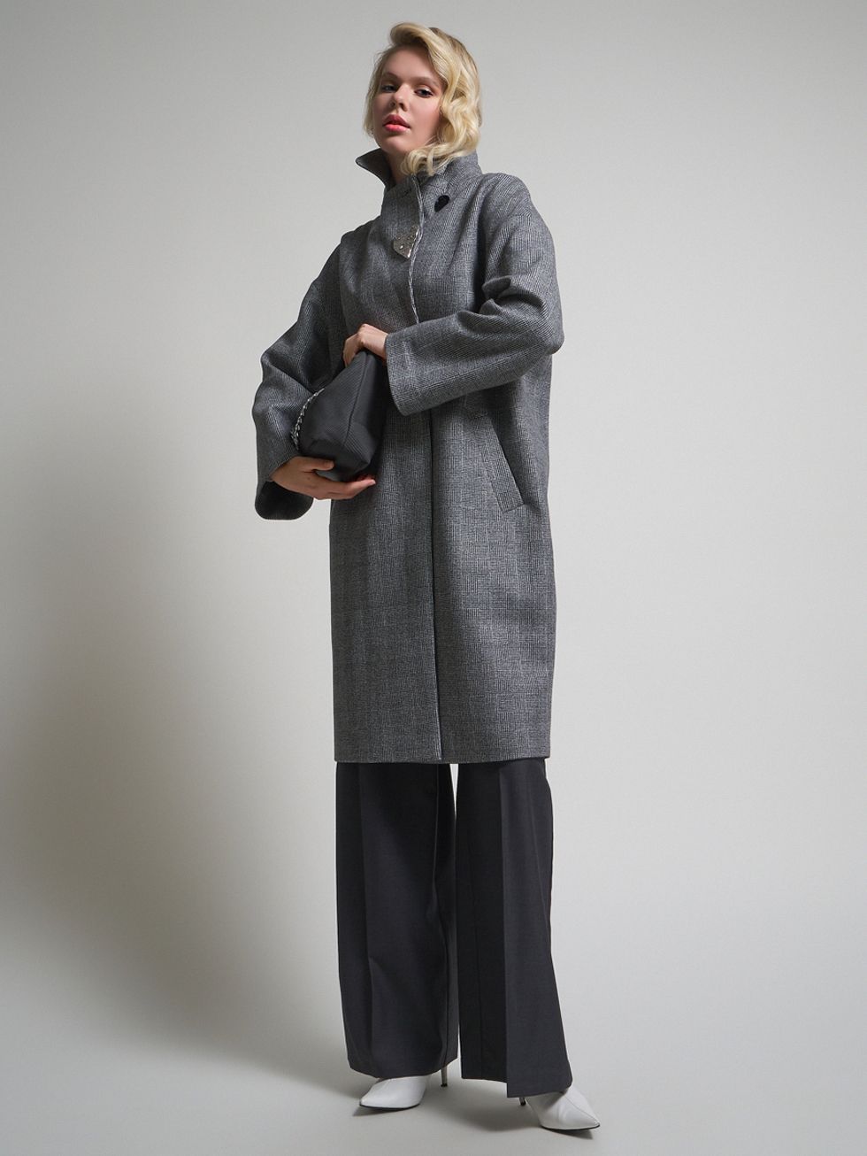 ТЕКСТИЛЬНОЕ ПАЛЬТО ЖЕНСКОЕ, БИРЮЗОВОЕ