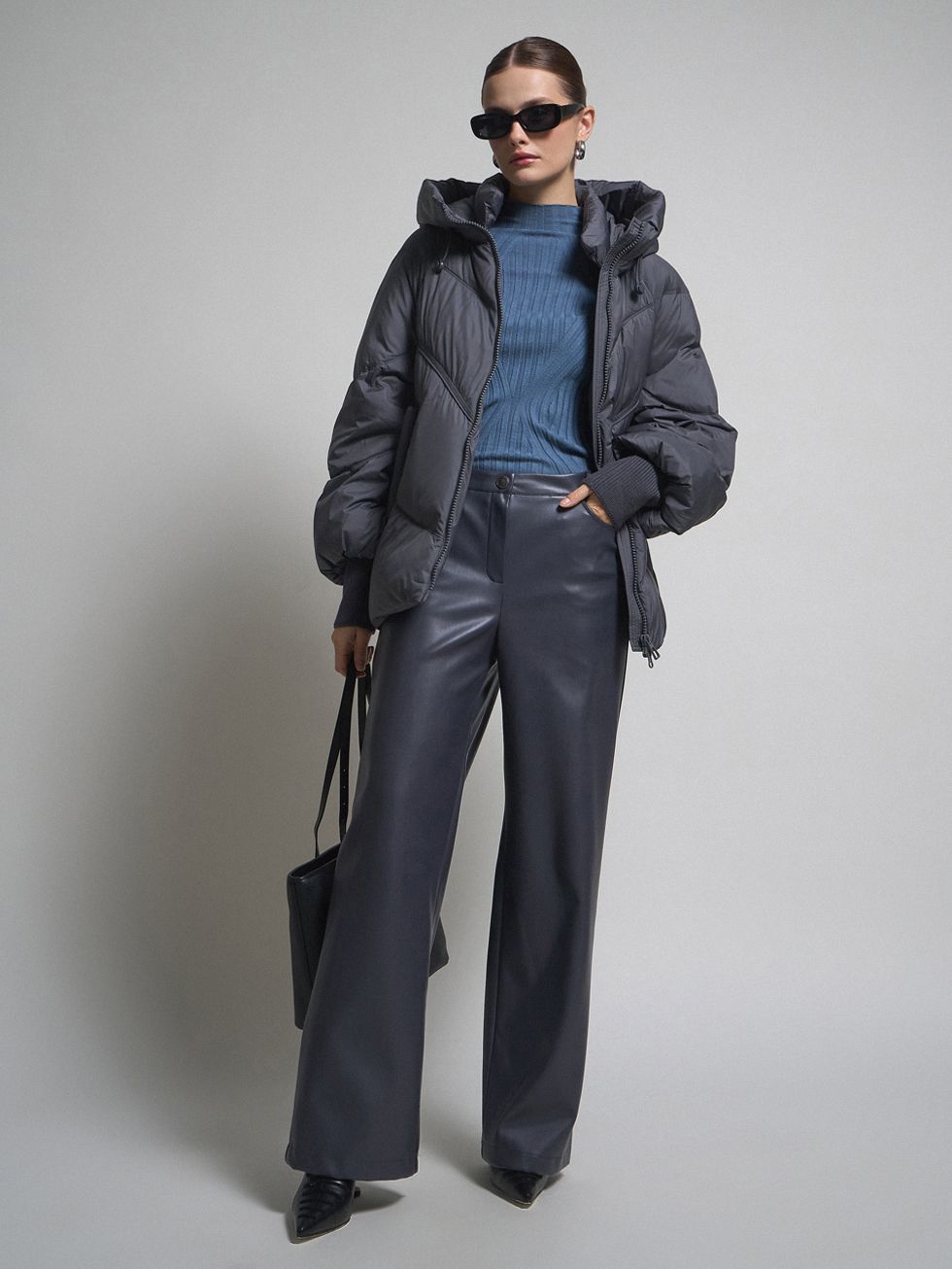 ПУХОВИК ЖЕНСКИЙ, ТЕМНО-СЕРЫЙ