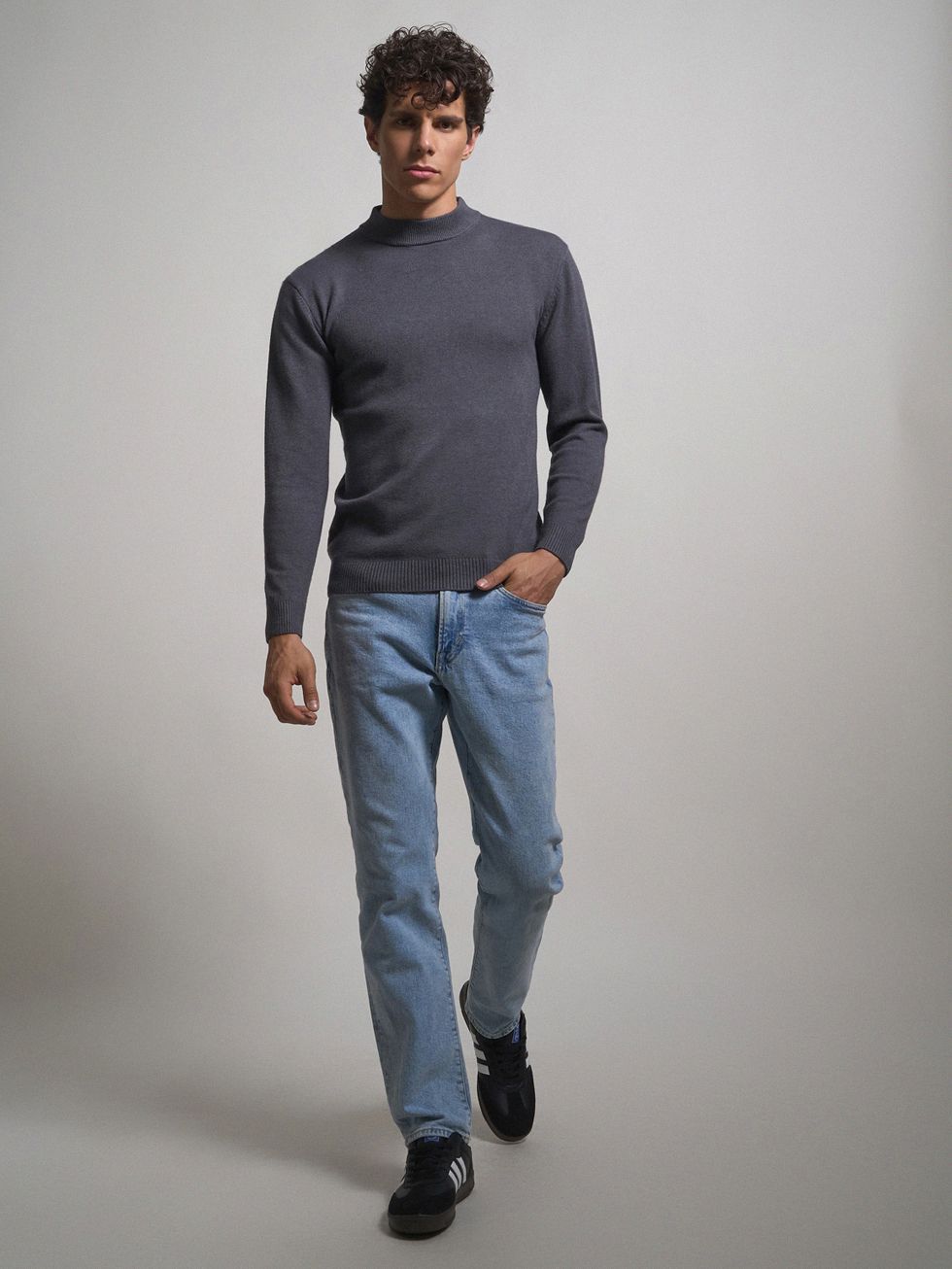 ДЖЕМПЕР МУЖСКОЙ, ТЕМНО-СЕРЫЙ