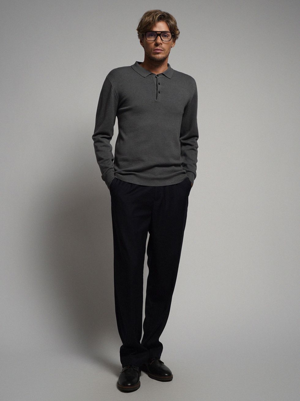 ДЖЕМПЕР МУЖСКОЙ, ТЕМНО-СЕРЫЙ