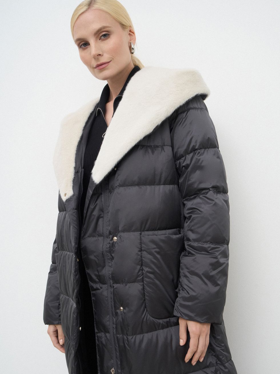 ПУХОВИК ЖЕНСКИЙ, ТЕМНО-СЕРЫЙ