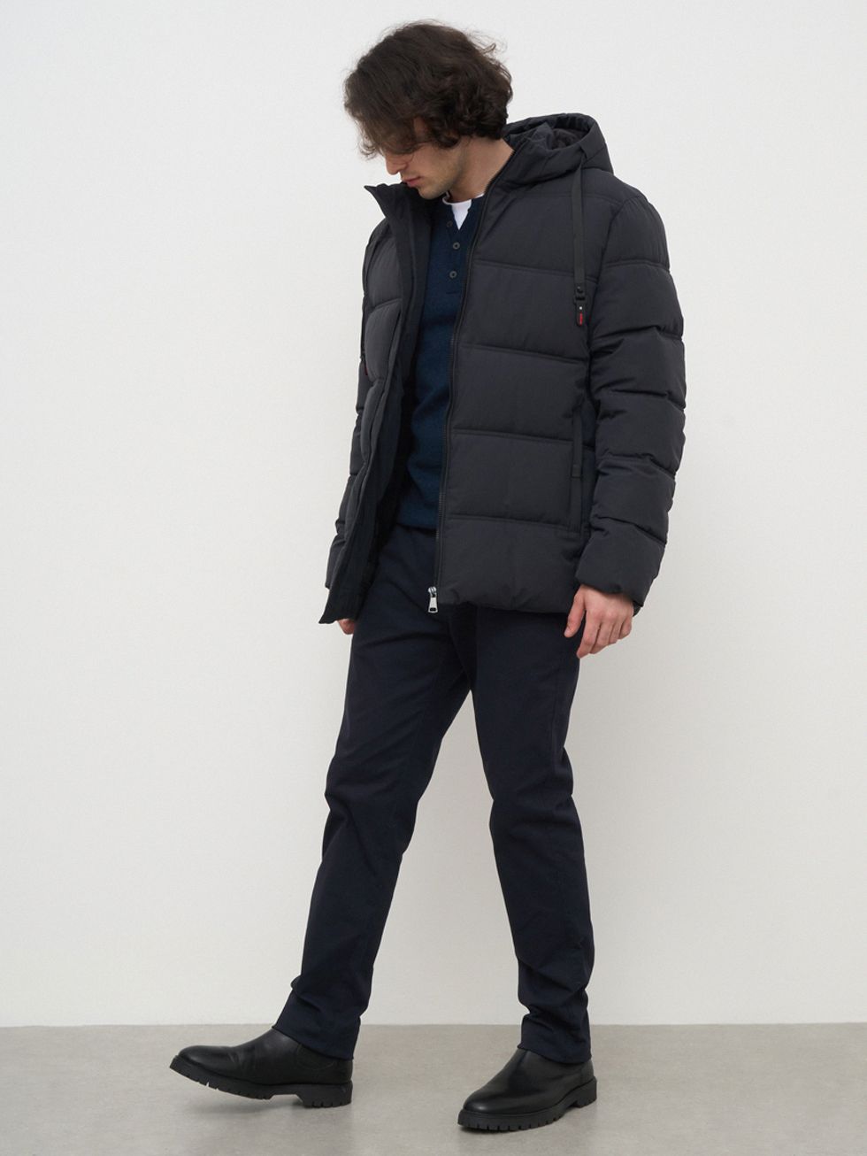 ПУХОВИК МУЖСКОЙ, ТЕМНО-СЕРЫЙ