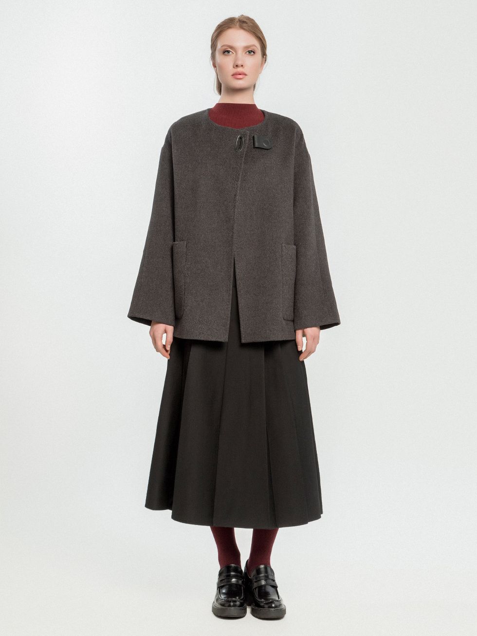 ТЕКСТИЛЬНАЯ КУРТКА ЖЕНСКАЯ, ТЕМНО-СЕРАЯ