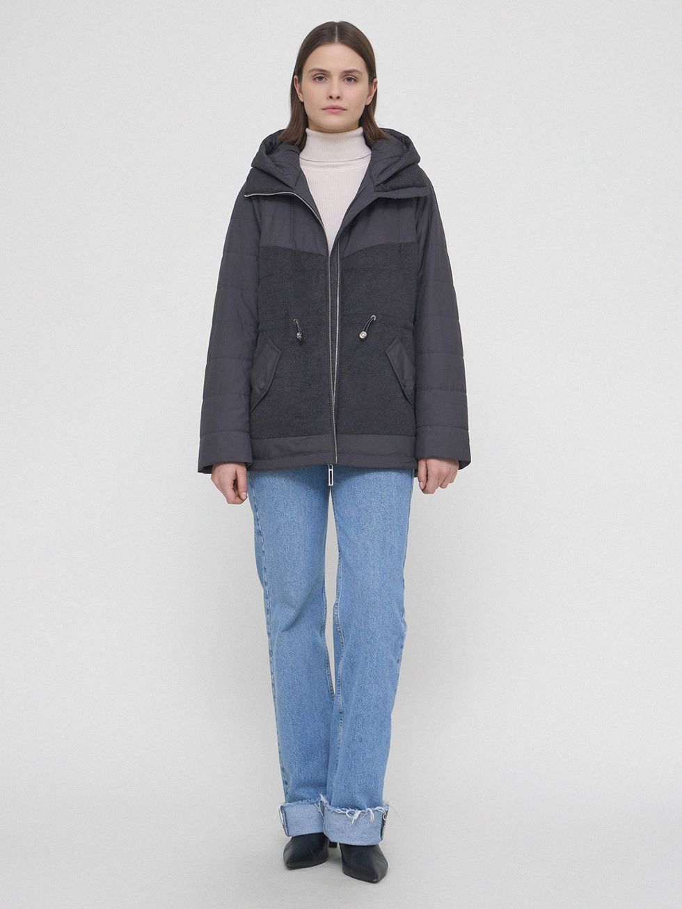 ВЕТРОВКА ЖЕНСКАЯ, ТЕМНО-СЕРАЯ