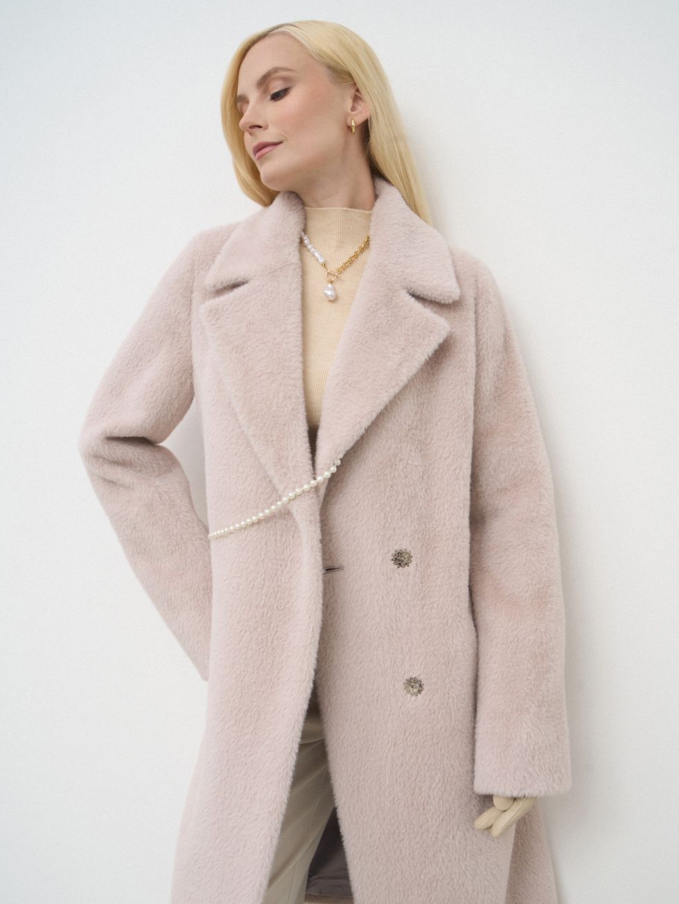 ШУБА СВЕТЛО-ФИОЛЕТОВАЯ, ЭКО-МЕХ