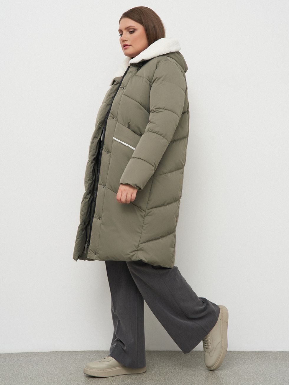 ПУХОВИК ЖЕНСКИЙ, СВЕТЛО-ЗЕЛЕНЫЙ