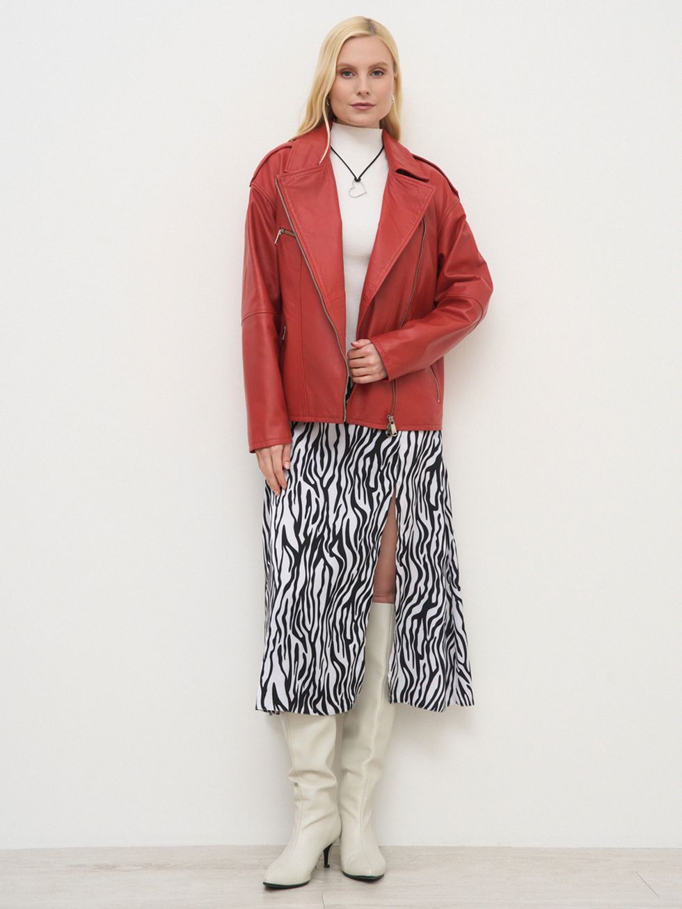 КОЖАНАЯ КУРТКА ЖЕНСКАЯ, РЫЖАЯ