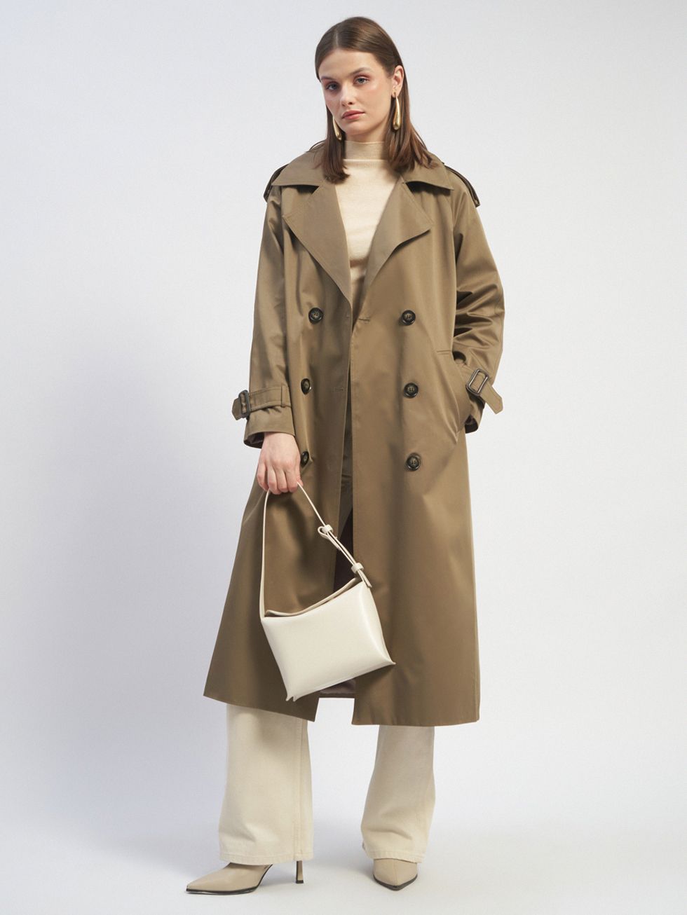 ТРЕНЧ ЖЕНСКИЙ, СВЕТЛО-КОРИЧНЕВЫЙ