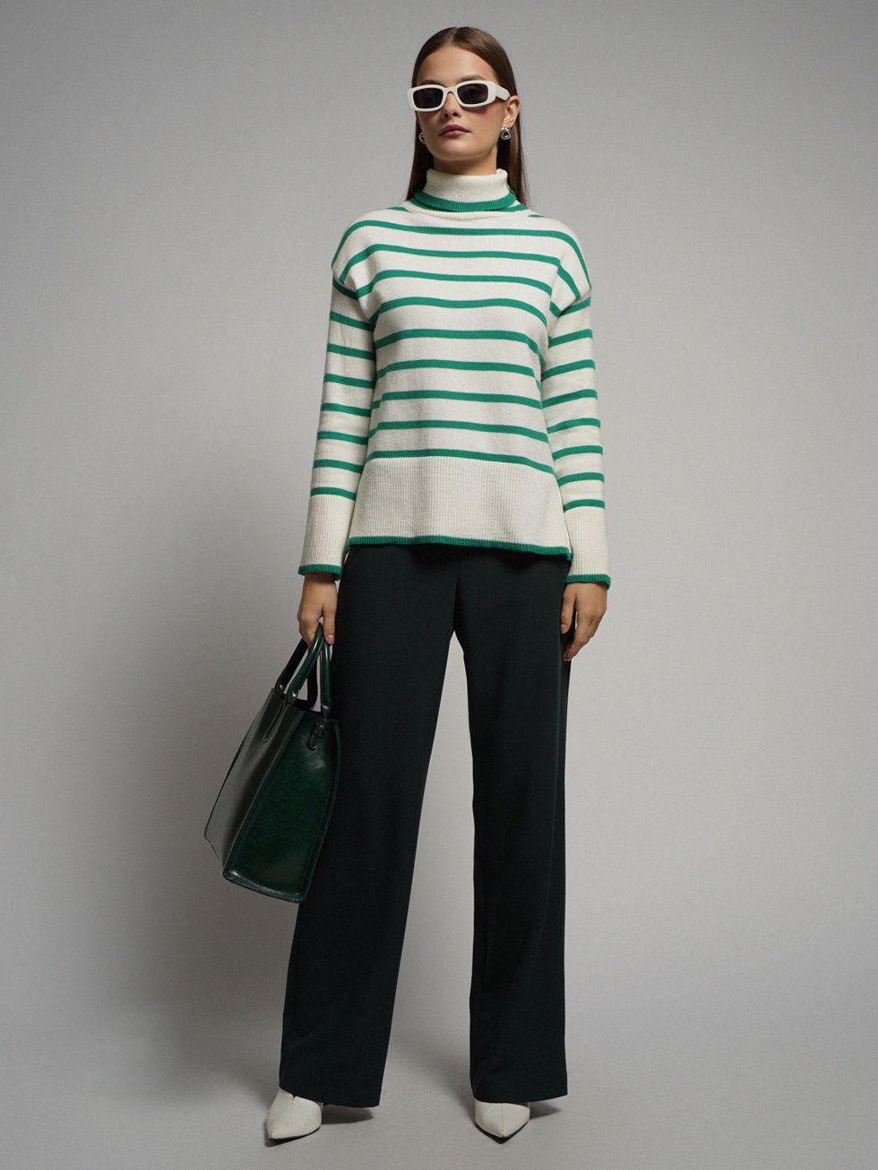 БРЮКИ ЖЕНСКИЕ, ТЕМНО-ЗЕЛЕНЫЕ