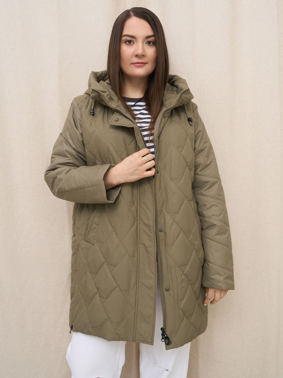 ВЕТРОВКА ЖЕНСКАЯ, ОЛИВКОВАЯ