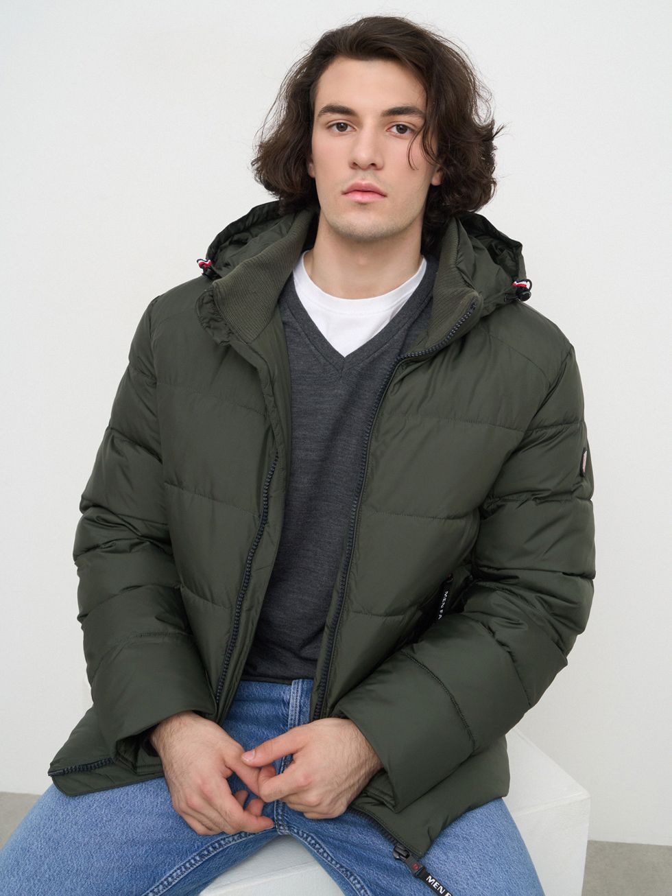 ПУХОВИК МУЖСКОЙ, ТЕМНО-ЗЕЛЕНЫЙ