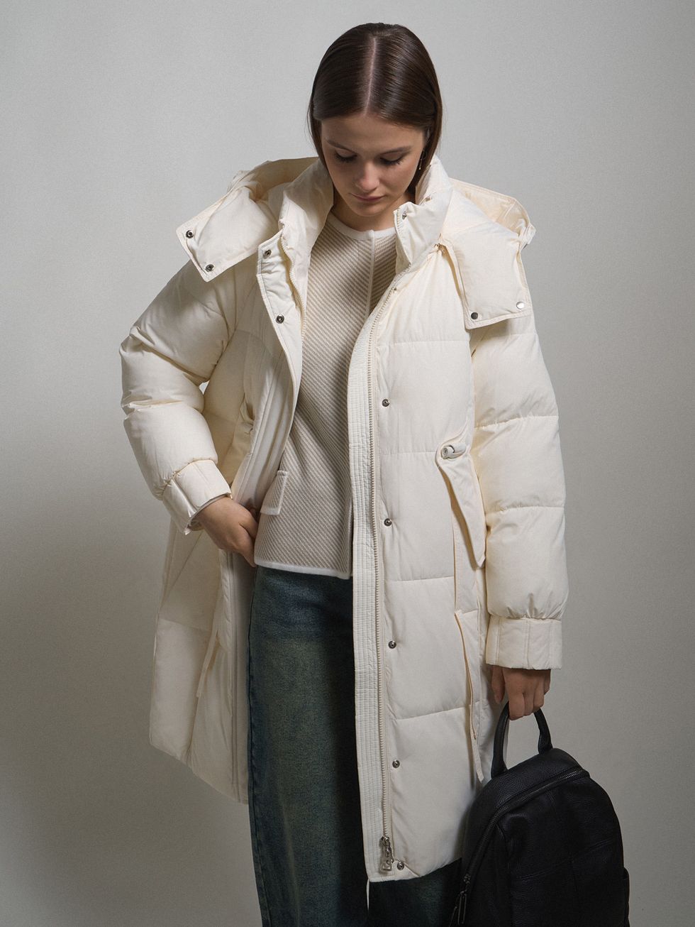 ПУХОВИК ЖЕНСКИЙ, КРЕМОВЫЙ